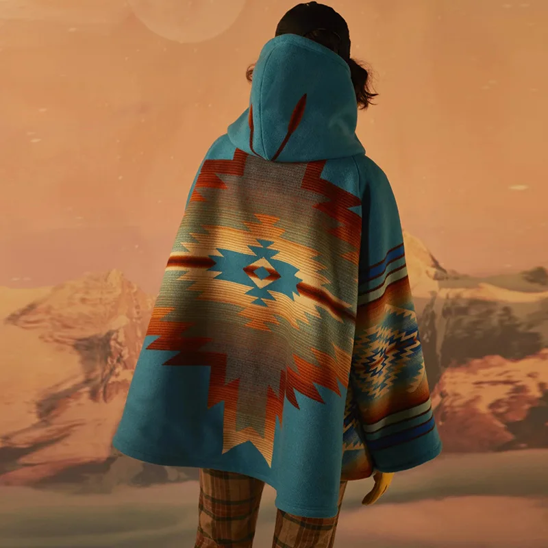 Накидка с длинным рукавом женские пальто в стиле хиппи бохо этнический стиль