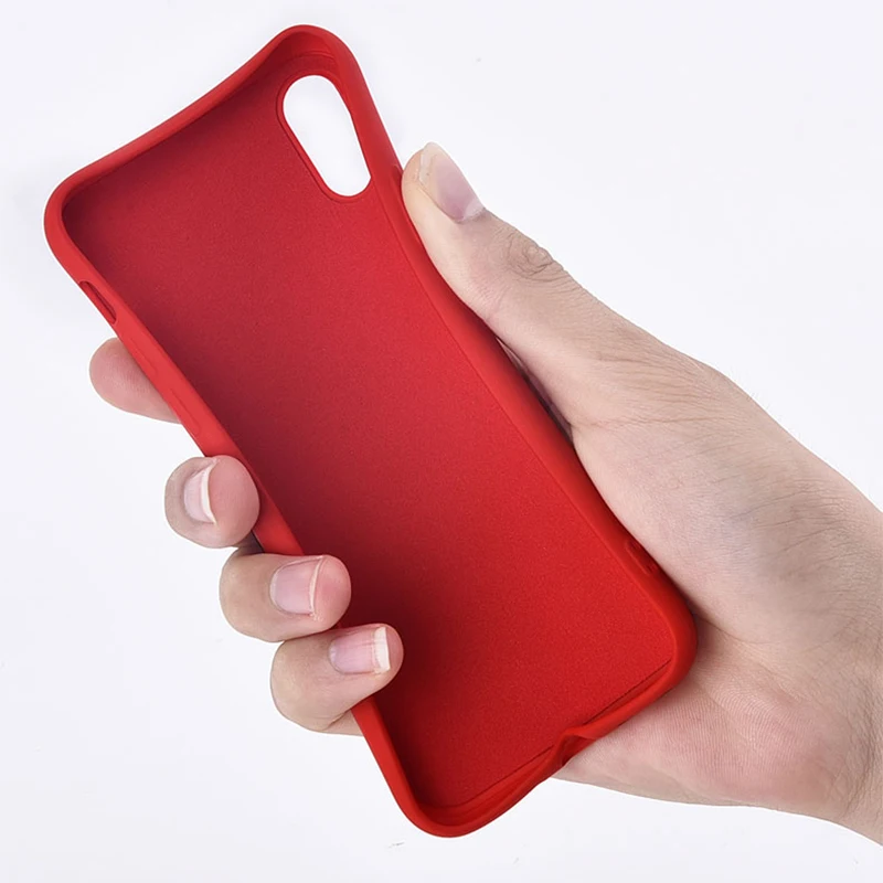 Luxury Liquid Silicone Case For iPhone 11 Pro Max XS XR X 10 6 6S Cell Phone Soft Back Cover for 7 8 Plus Coque |