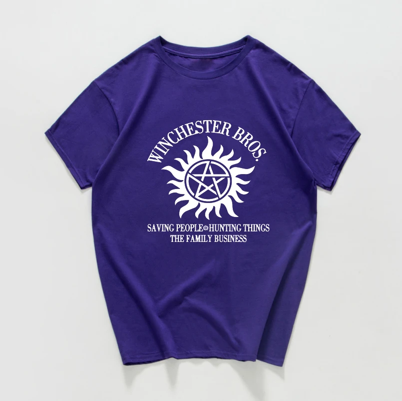 

2021 New tshirt women Supernatural Winchester Bros Hip Hop women's T-Shirts 100% Cotton plus size summer streetwear T-Shirts top