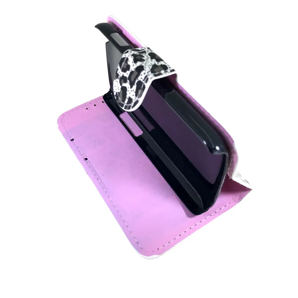 Чехол для Samsung Galaxy Ace 3 GT-S7270 Чехол-книжка с отделом карт и подставкой леопардовая