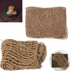 Реквизит для фотосъемки новорожденных, объемное джутовое одеяло из сетчатой ткани, коврик, детское одеяло, одеяло для фотографий