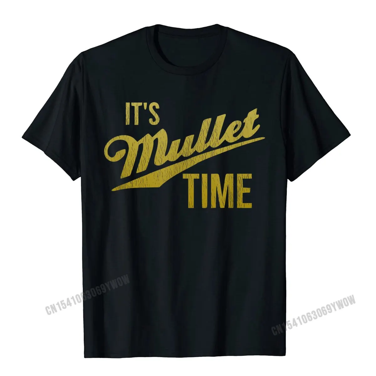 

Its Mullet Time Funny Redneck Mullet T-Shirt Camisas Men Tshirts Fashionable On Sale Cotton Tops Tees Summer For Men