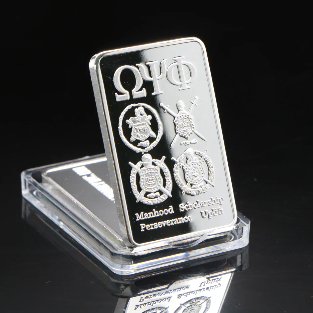 

Badge Square Silver-plated Commemorative Coin Crafts Collection Silver Plated Bar Home Decoration