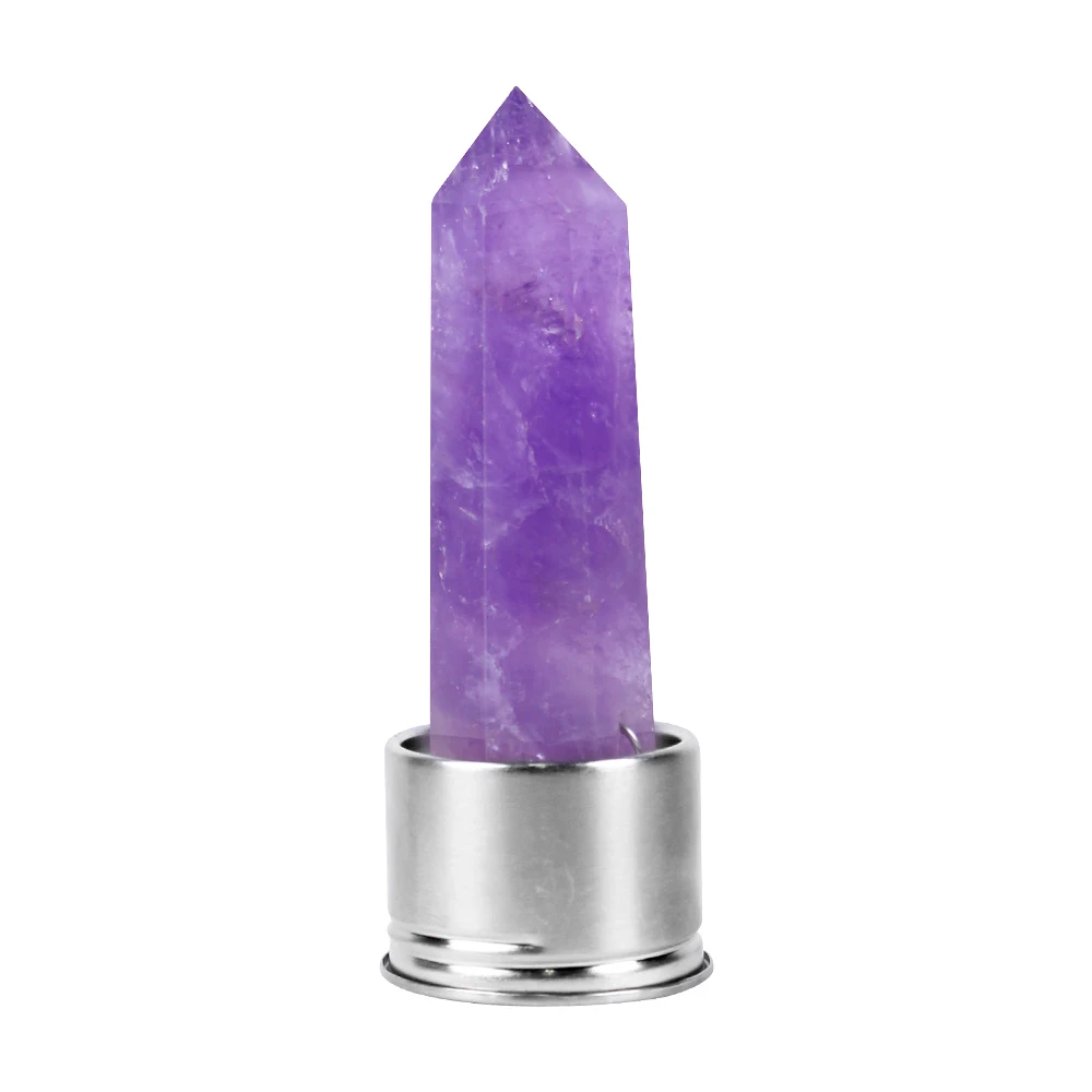 brazil amethyst Натуральный кристалл Колонка энергия здоровый стакан для воды стеклянная бутылка для воды эликсир Кристалл обелиск палочка Исцеление натуральный драгоценный камень кварц - Цвет: brazil amethyst