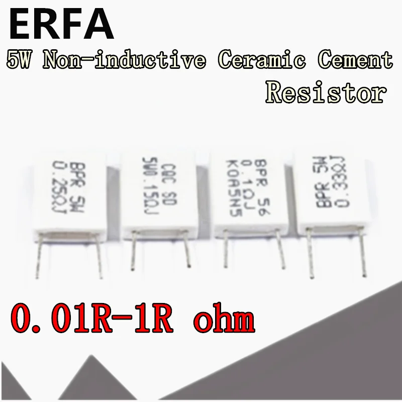 

Неиндуктивный керамический цементный резистор BPR56 5 Вт, 10 шт., 0,075r 0,1r 0,15r 0,2r 0,22r 0,25r 0,3r 0,33r 0,47r 0,68r 0,75r 0,82r 1R
