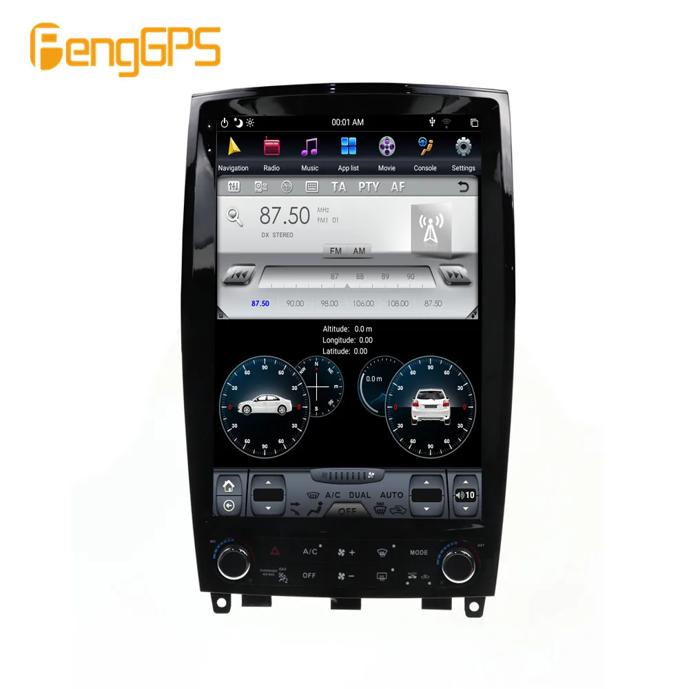 Автомобильная Мультимедийная система 128G экран в стиле Tesla для Infiniti QX50 EX25 EX35 радио