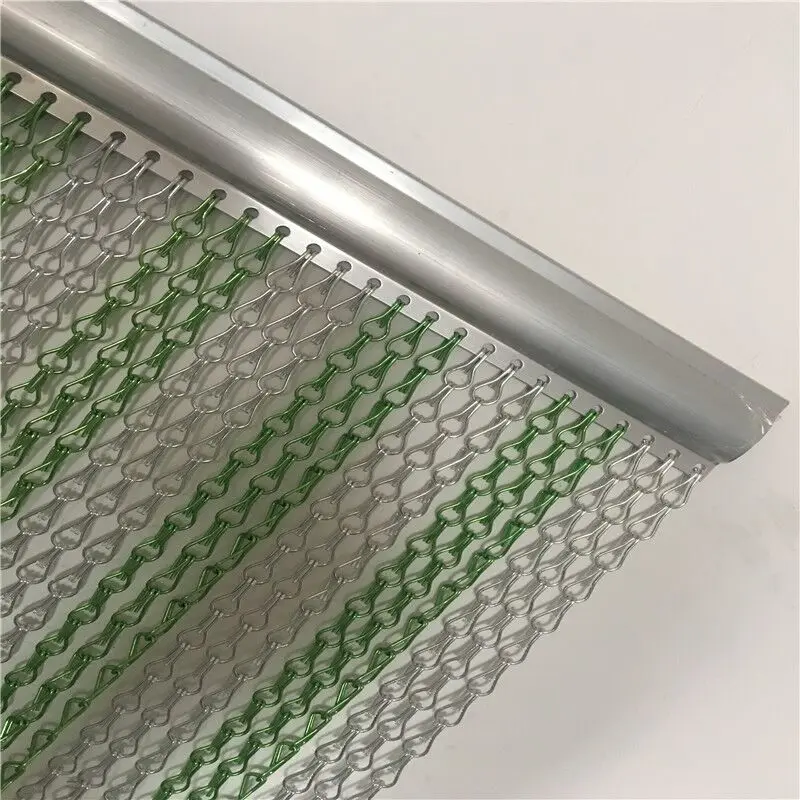 Анодированная обработка поверхности двойные крючки алюминиевая цепь занавеска |