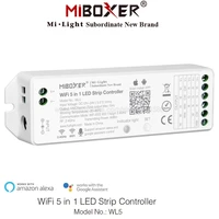 miboxer wl5 5 in 1 wifi led controller for single color cct rgb rgbw rgbcct led strip support amazon google voice control