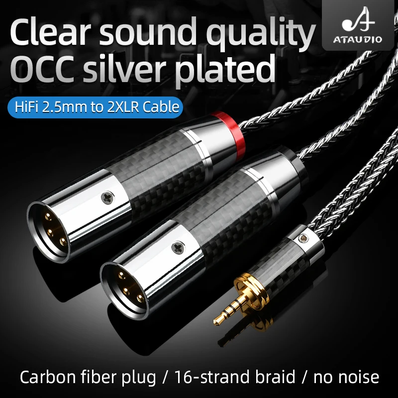Кабель Hifi 2 5 мм TRRS на 2XLR высококачественный посеребренный кабель OCC для Astell &amp Kern