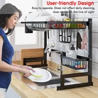 Кухонный Органайзер из нержавеющей стали, полка-сушилка для раковины, 65 см79 см85 см91 см