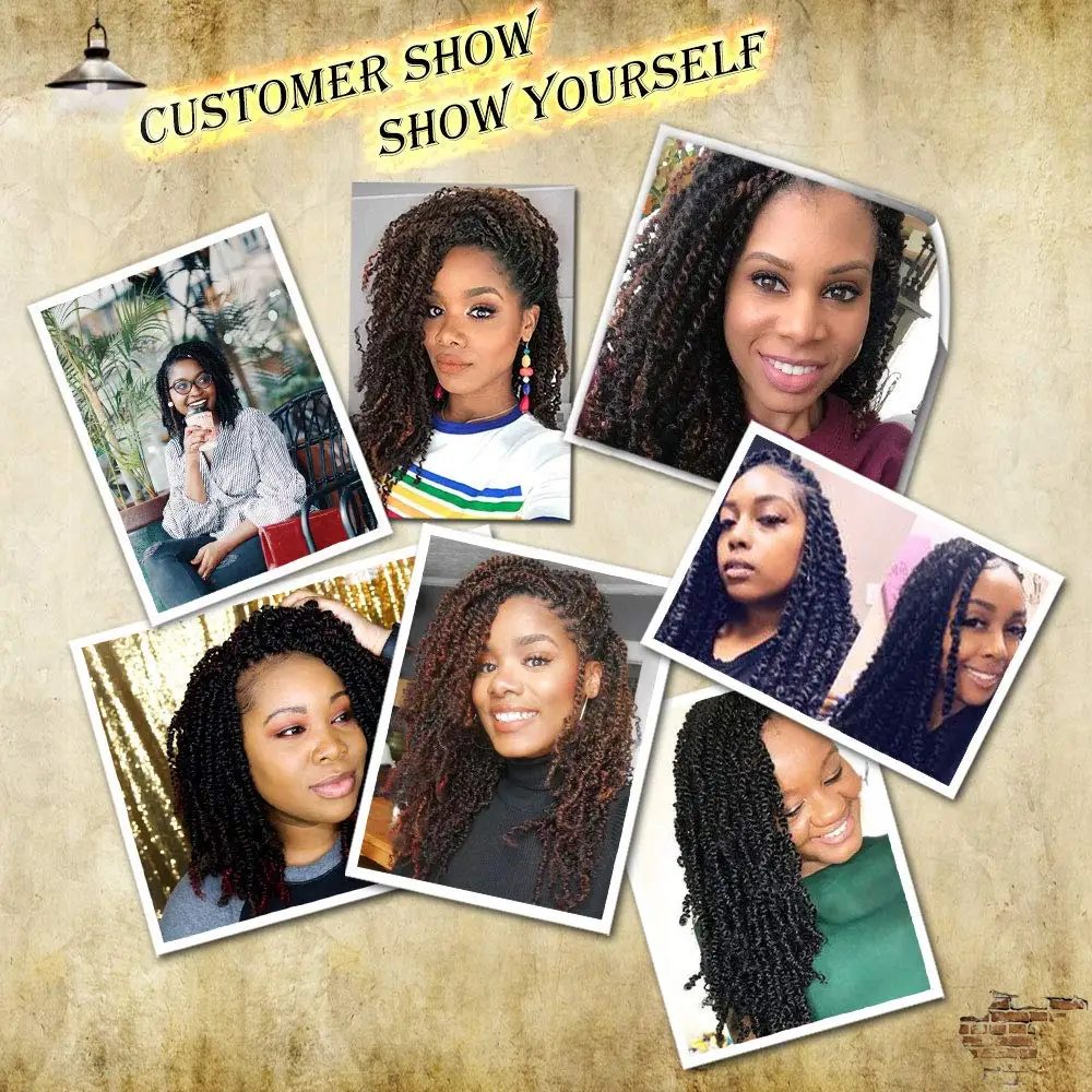 

MTMEI HAIR Bomb Twist Crochet Hair 12" 24 Roots 60g Ombre Synthetic Crochet Braids Pre looped Braiding Hair Extensions