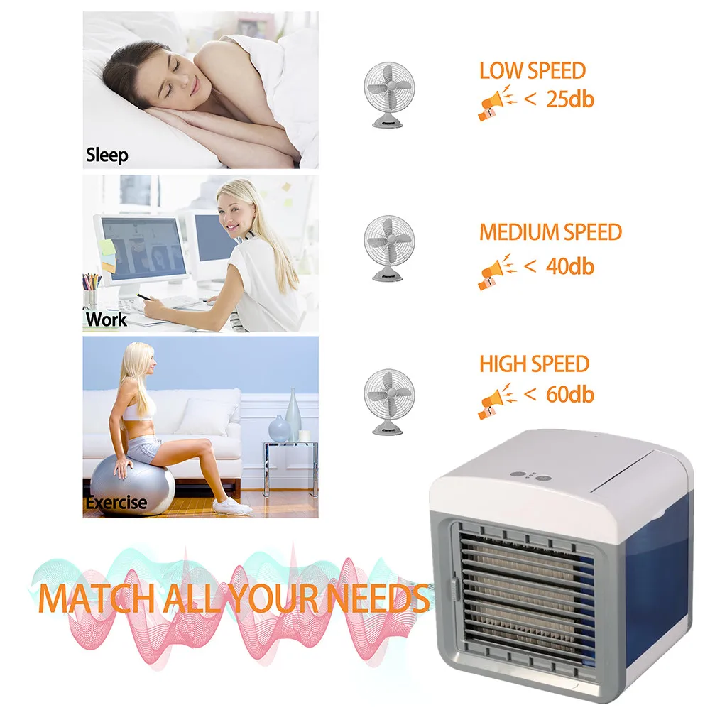 Mini Portable Air Conditioner Humidifier Cooler Fan Cooling USB Charging Conditioning Desktop For Room Home |