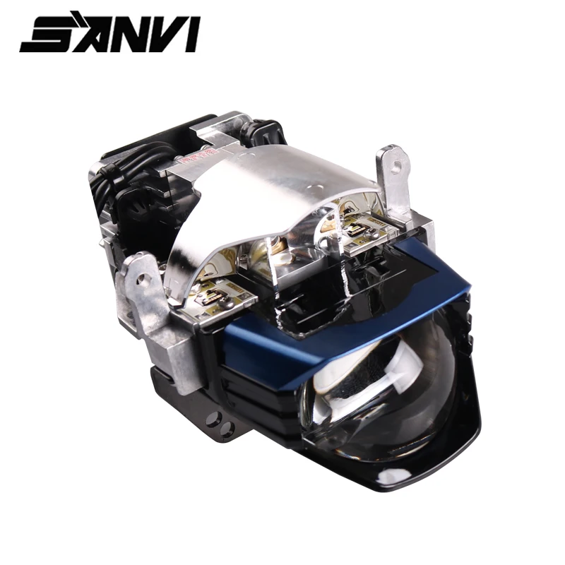 Sanvi Newes 2,5 дюйм(ов) Bi светодиодный лазерный проектор линзы фары 12V 5500k 100W авто светодиодный проектор фары автомобильных фар модернизация