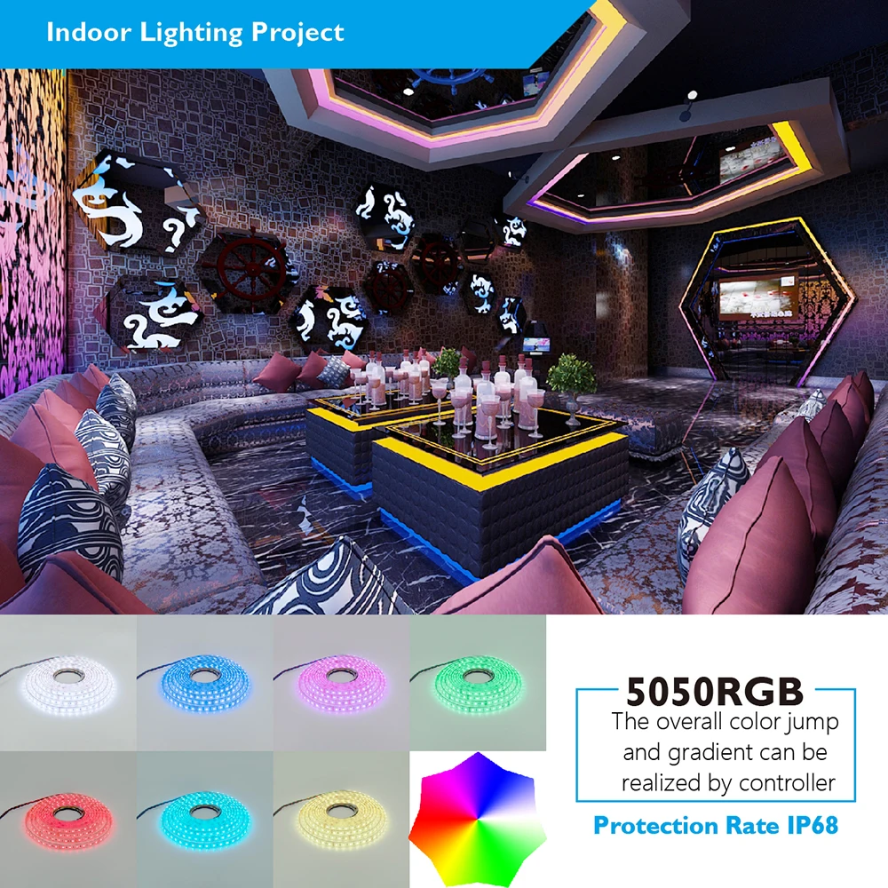 5050 Светодиодная лента RGB/RGBW 4в1 60 Светодиодный s/m IP68 300 светодиодный s/катушка, 5 метров/катушка DC12V/24 В силиконовый наружный водонепроницаемый CRI90, для ванны сада