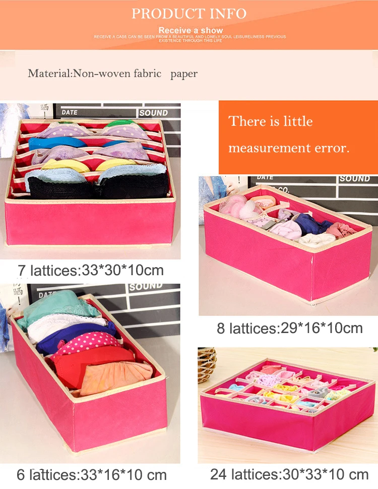 4 шт./компл. Multifunct складной ящик для хранения коробка бюстгальтера нетканый материал складной чехол галстук носки Нижнее белье Костюмы Органайзер контейнер