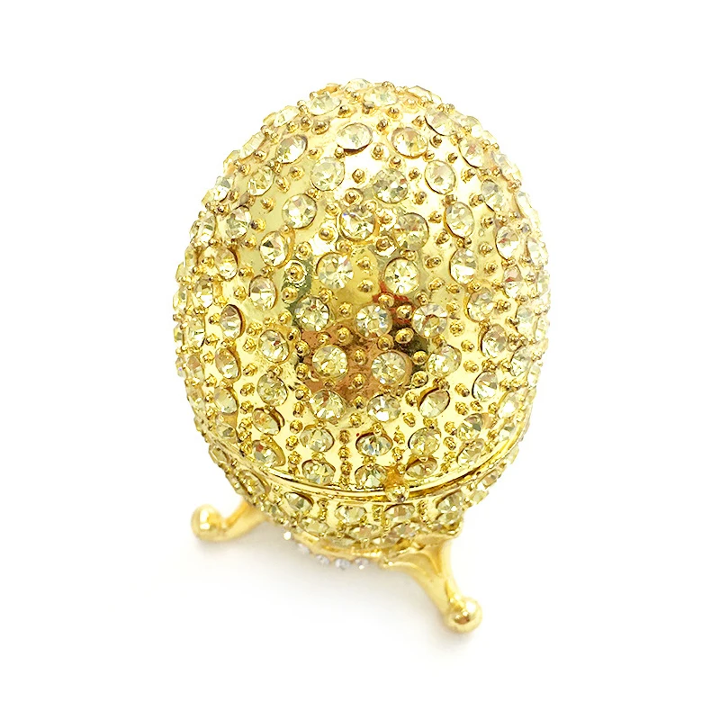 Европейские золотые пасхальные яйца орнамент шкатулка для бижутерии русские