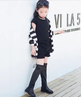 koovan childrens shoes girls boots over the knee boots fall winter 2021 the new leather childrens shoes cloth shoes children