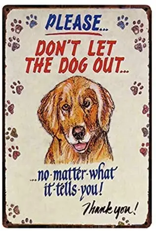 

Warning Dangerous Dog Aluminum Sign Metal Sign Wall Poster Plaque for Home Kitchen Bar Coffee Shop 12x8 Inch