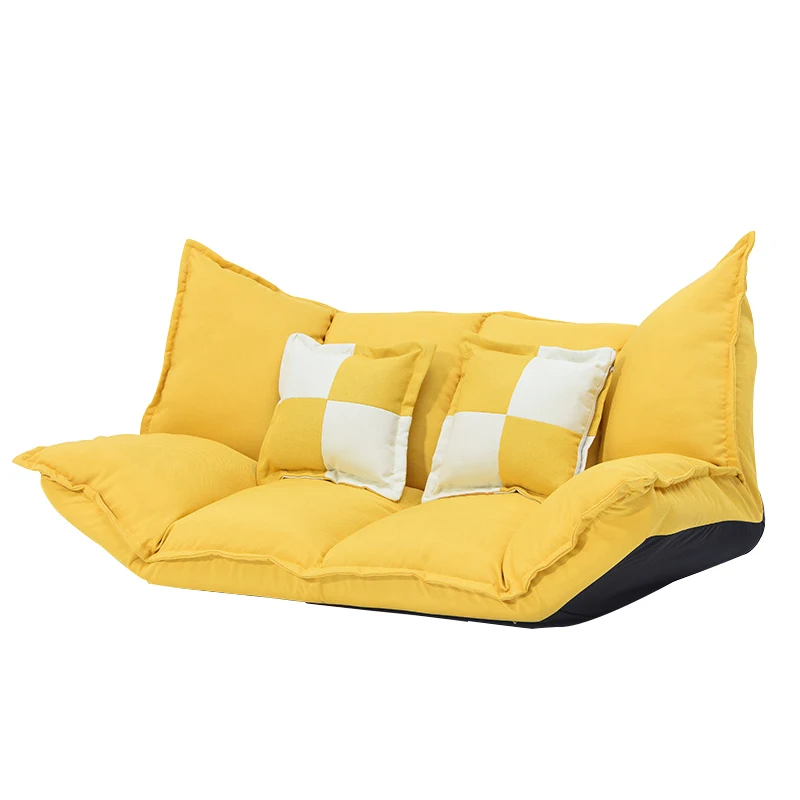 Льняная ткань обивка Регулируемый напольный диван кровать гостиная Пол ленивый