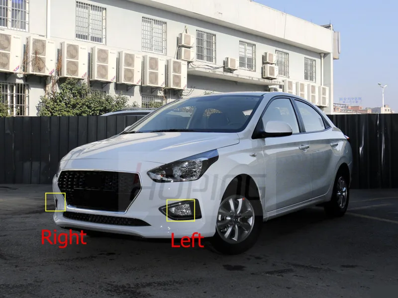 

Hoping Left Right Front Bumper Fog Light Fog Lamp Cover Shell For Hyundai Verna Reina 2017 2018 2019