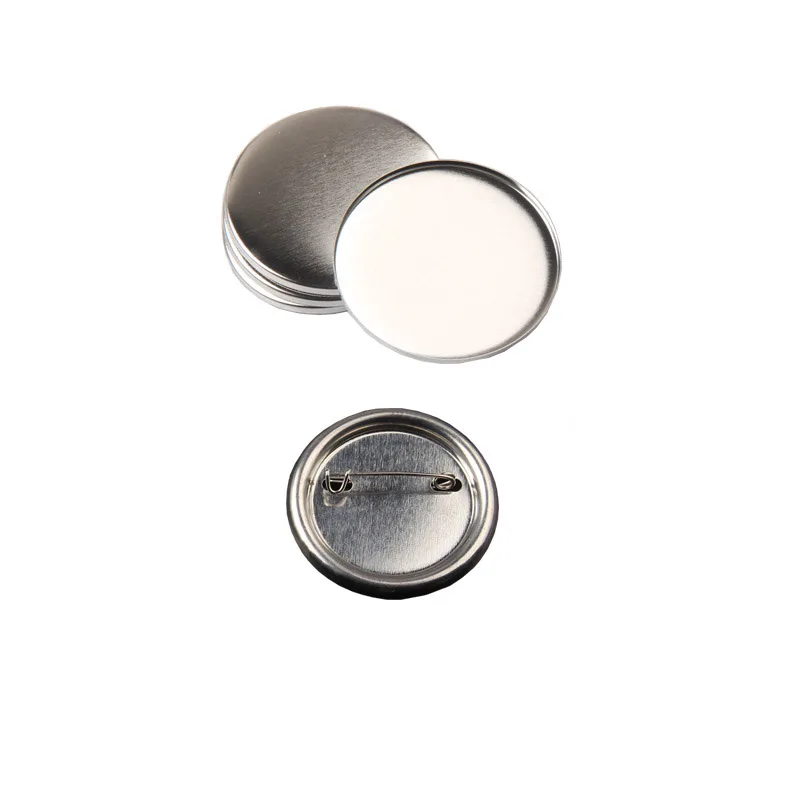 Pin de boton para insignia, materiales ideales para distintivos de ropa, material met&aacute;lico, color blanco, ideal para DIY, 100 piezas por juego-2