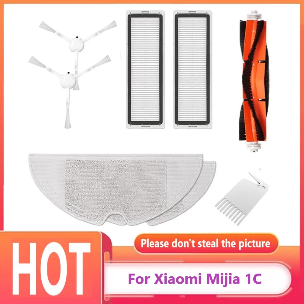 

For Xiaomi Mijia 1C STYTJ01ZHM Robot Vacuum Cleaner Parts Main Brush Side Brush Filters Mop Cloth Accessories