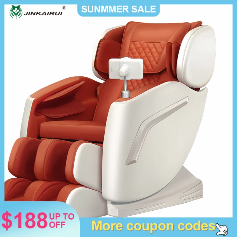 

Jinkairui Sofa Hot-sell European Delivery Luxury Electronic Massage Chair Full Body Airbag Massager LCD Touch Hot Compress Chair