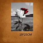 25x19 см модные патчи с цветком розы для самостоятельного изготовления одежды, футболок, термотрансферные наклейки с принтом