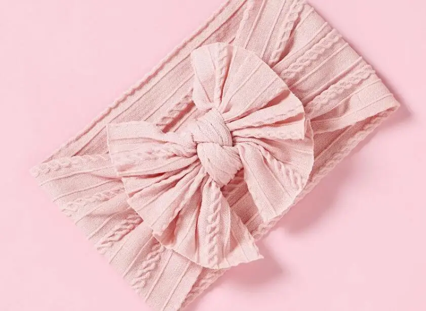 Футболки для новорожденных и детей вязаный нейлоновый детская чалма повязка на