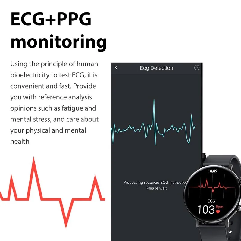 Женские Смарт часы Greentiger GW33 с Bluetooth и вызовом водонепроницаемые IP68 ECG PPG
