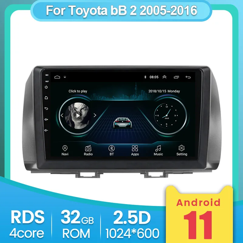 Автомагнитола Android мультимедийный проигрыватель для Daihatsu Materia 2007/8/9/10 Toyota BB
