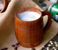 free shipping 20pcs heatproof classical wood work wooden beer tea coffee cup mug eco friendly 400ml for gatherings party