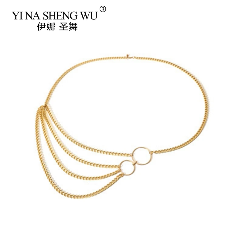 

New Women Retro Belts Waistbands All-match Multilayer Long for Party Gift Jewelry Accessories Dress Belly Dance Waist Chain Belt