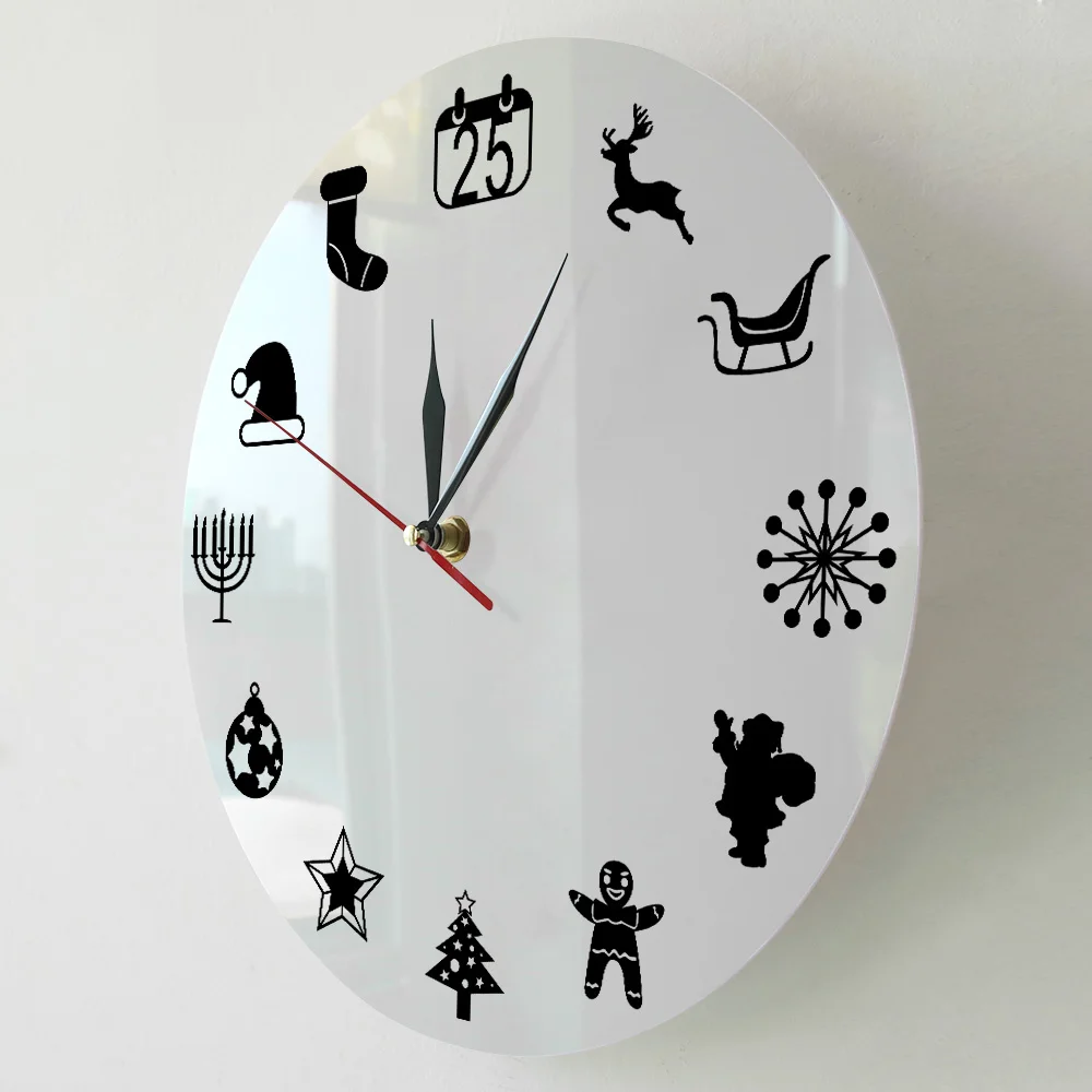 12 часов рождественских векторов знаменитые часы с рождественскими часами