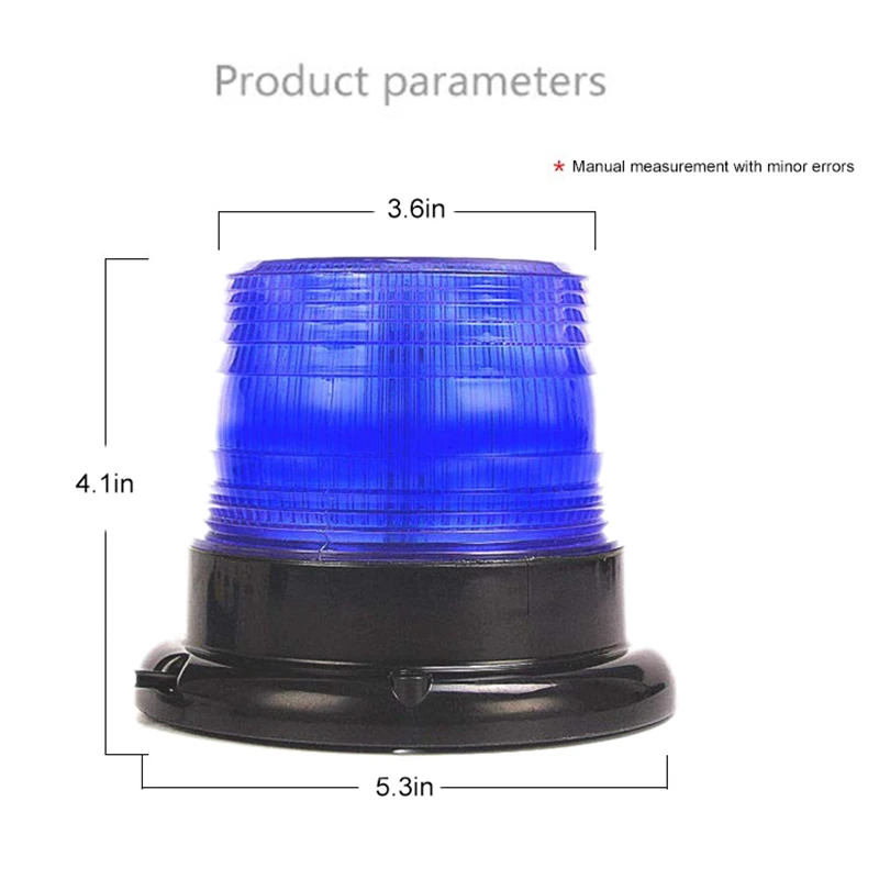 12V светодиодный мерцающий светильник синий Аварийные огни s супер яркий