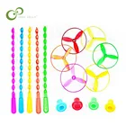 10 шт.партия Новинка игрушки летающая фея летающая тарелка НЛО летающее колесо Летающий гироскоп ручной работы бамбуковая Стрекоза подарок оптом YJN