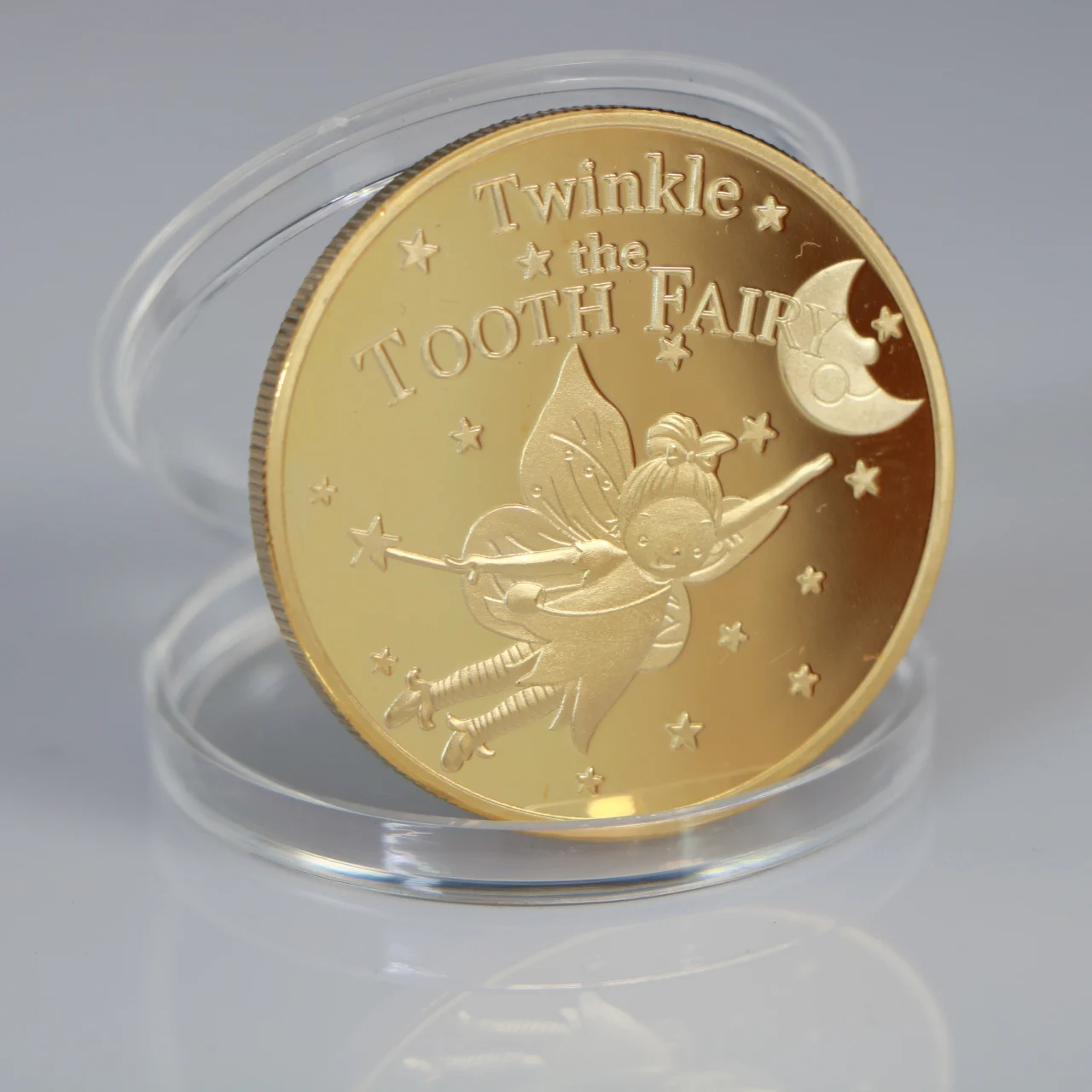 Памятные монеты с позолоченными зубьями для детей подарок выращивания зубов