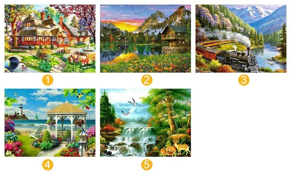 Алмазная картина Huacan, пейзаж, вышивка крестиком, сделай сам, полная квадратная Алмазная вышивка, распродажа, декорации, стразы, Декор для дома