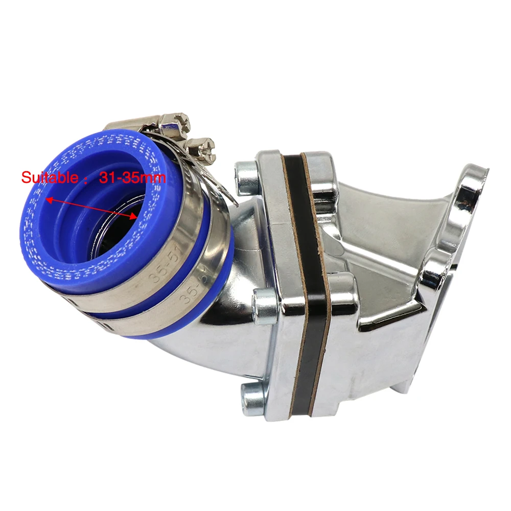 ZS MOTOS Carb Inlet Manifold Intake Pipe + 35mm Carburetor Interface For DIO 17/18/27/28 50cc 90cc 2T Scooter Connector | Автомобили и