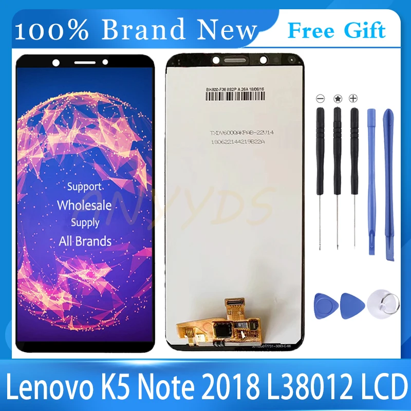 Оригинальный ЖК-дисплей 6 0 дюйма для Lenovo K5 Note 2018 L38012 сенсорный экран дигитайзер в