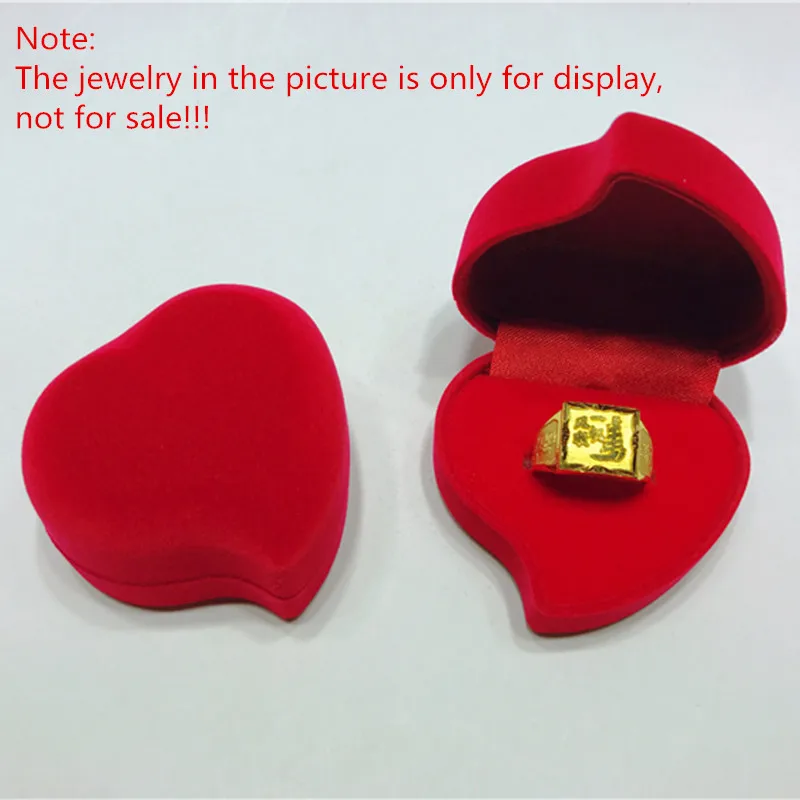 

1PC Heart Shaped Ring Gift Wedding Jewelry Display Storage Case Flocking Packaging Set Box 4.5cmx5cmx3cm QLY9726