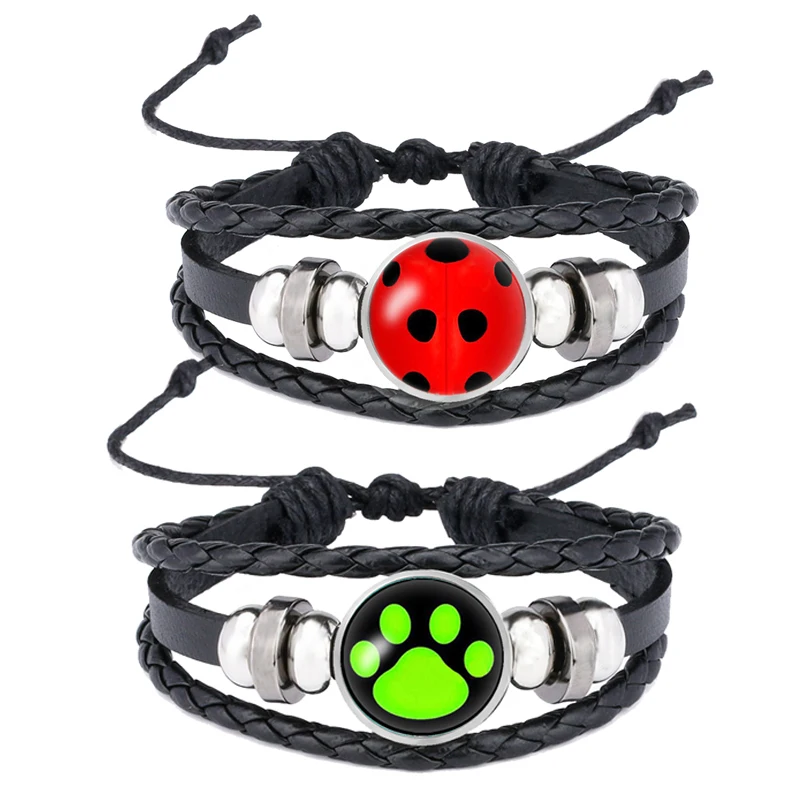 Браслет с Божьими коровками Косплей Леди жучок круг точечным браслетом для