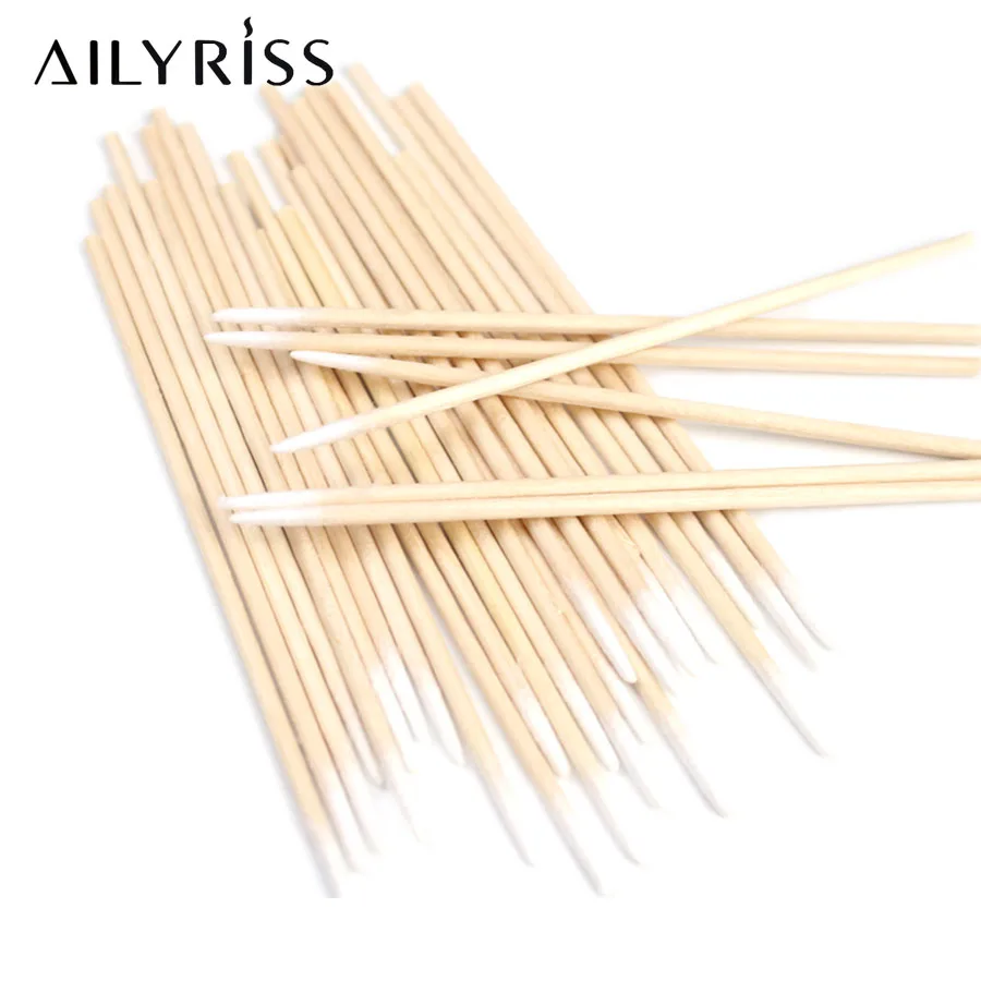 300PCS 7cm Wood Cotton Swab Cosmetics Permanent Makeup Health New Ear Jewelry Clean Sticks Buds Tip Head |