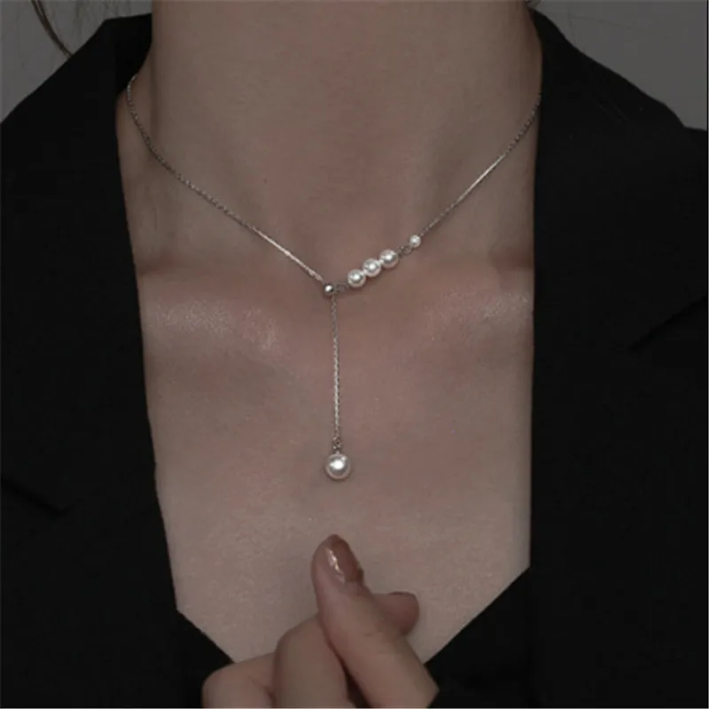

Цепочка с подвеской из серебра 925 пробы, с жемчугом