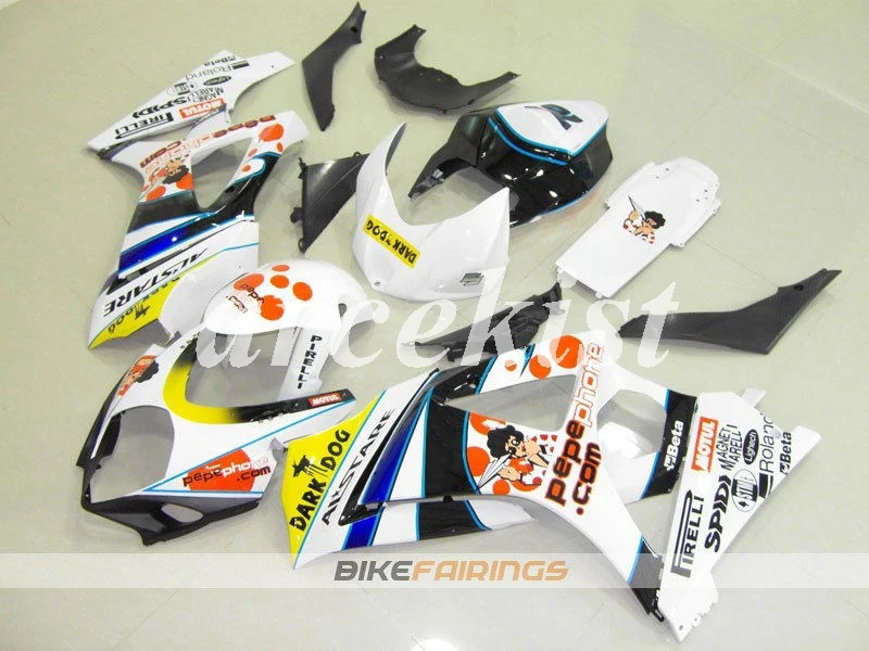 

4 Free Gifts New ABS Motorcycle Fairings kit Fit for Suzuki GSXR1000 2007 2008 K7 07 08 Body set white