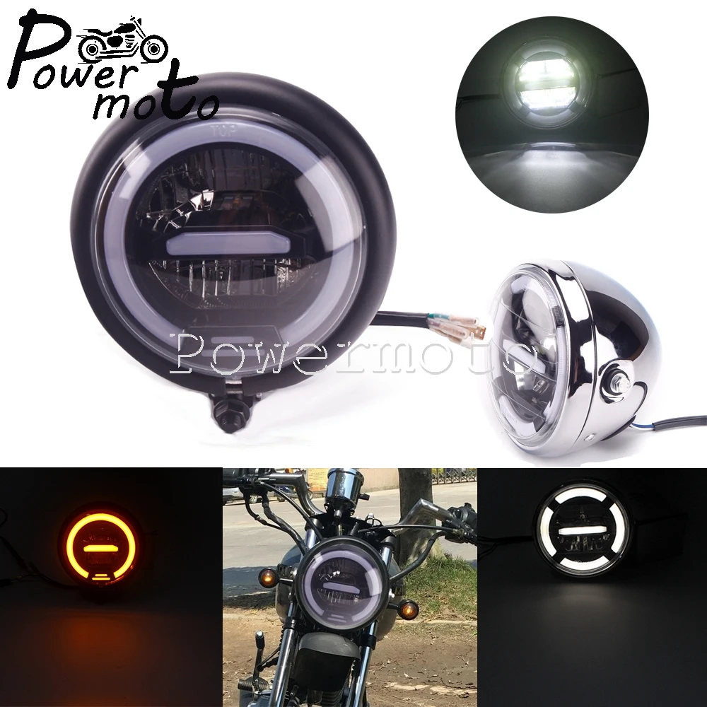 Светодиодный налобный фонарь в стиле ретро для езды на мотоцикле фара