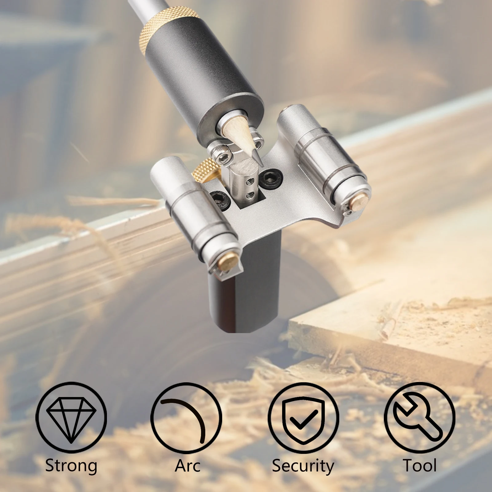 

Stainless Steel Alloy Woodworking Scriber Straight Line Arc Dual-purpose Parallel Marker Scribing Tool Drawing Outline Gauge