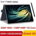 2022 Новый 6 ГБ 128 ГБ  256 ГБ ПЗУ 10,8-дюймовый планшет 2 в 1 Android MT6797 10 ядер Игровые планшеты 4G Call Ноутбук Планшет с клавиатурой