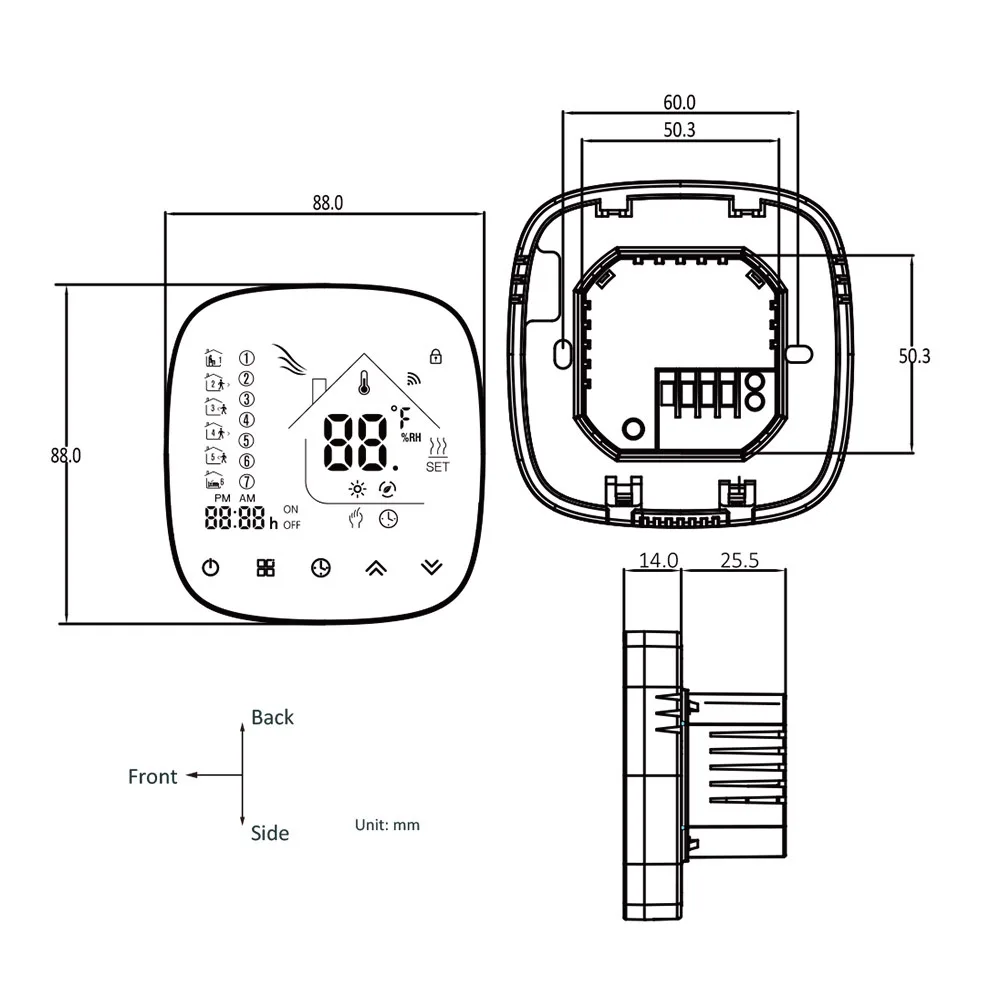WiFi умный термостат Температура контроллер для воды/Электрический напольного