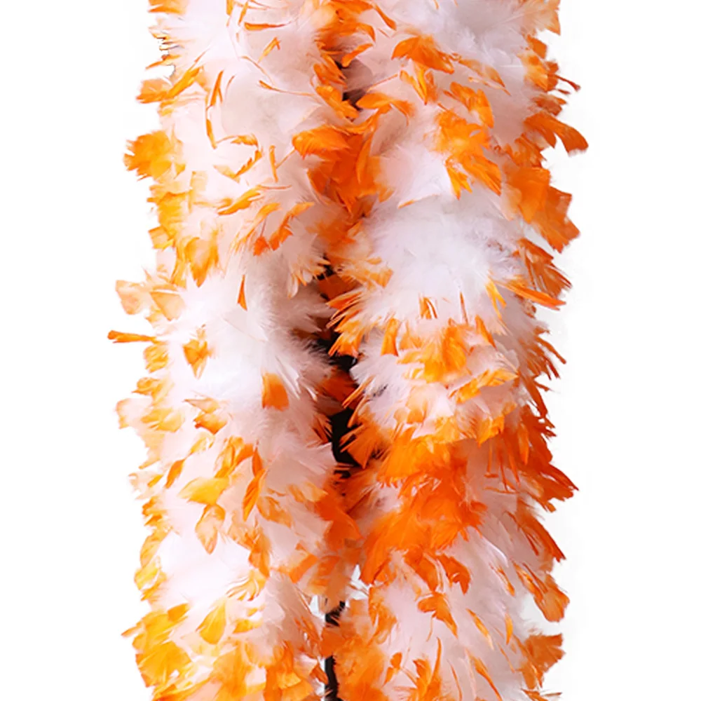 

200 Grams Big Real Turkey Feathers Boas Stage Decoration Plumes Shawl Width 22-25 CM Dyed Double Diy Clothing Accessory 2 Meters
